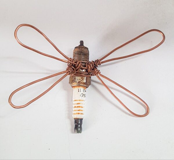 Libellule Miniature en Cuivre et Bougie